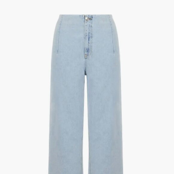 NWT NORDSTROM Light Wash Feather Boa Jeans - Picture 2 of 4